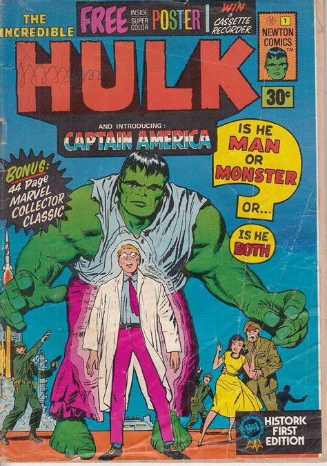 The Hulk #1 Newton Comics G/VG Poster – Collector's Edge Comics