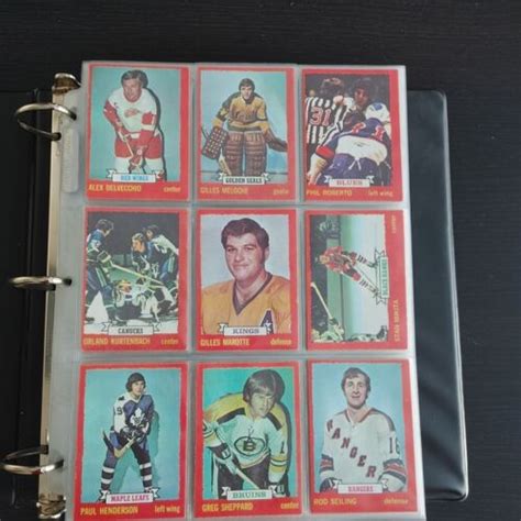 1973 74 OPC COMPLETE HOCKEY CARD SET 1 264 Logo 17 17 Bague 17 17NEAR