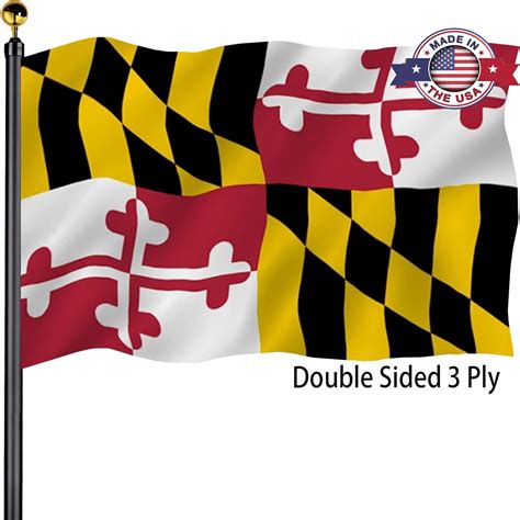 Maryland State Flags 3x5 Outdoor Made In Usa Double Sided 3