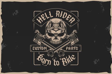 Old Biker Gothic Style Vintage Label Font By Fractal Font Factory