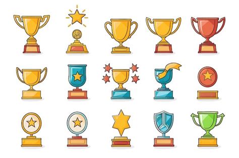Premium Photo A Variety Of Trophies And Awards Displayed On A White