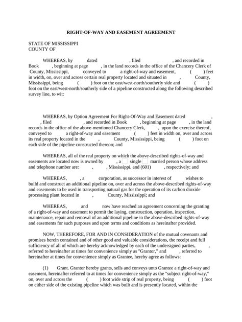 Right Of Way Agreement Sample Complete With Ease Airslate Signnow