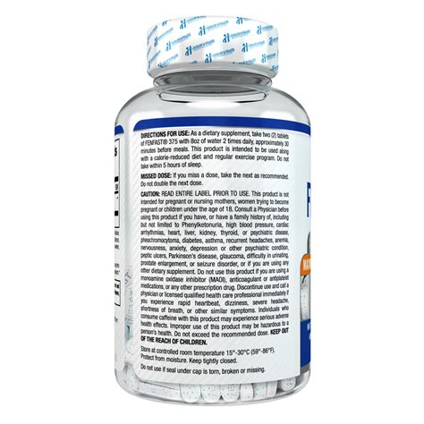 Fenfast 375 Diet Pills Weight Management Formula 120 Tablets