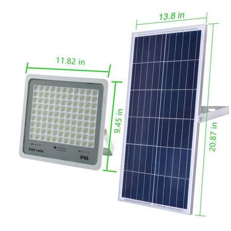 200W Solar Flood Light Dusk To Dawn With Remote Control Motion Sensor