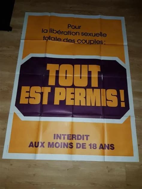 AFFICHE DE CINÉMA d époque du film TOUT EST PERMIS 120x160cm EUR 10