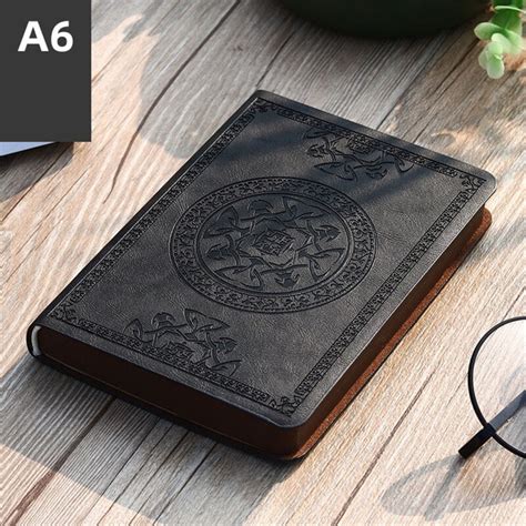 Draagbare Vintage Patroon Pu Lederen Notebook Dagb Grandado