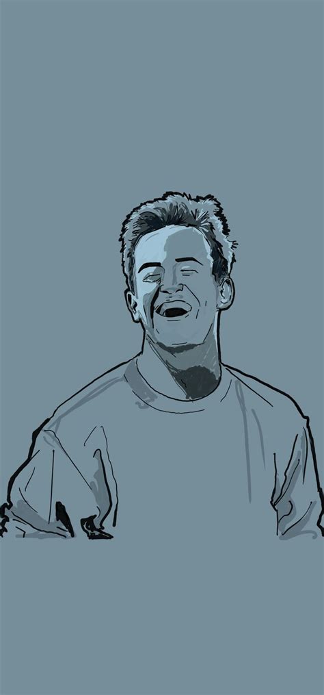 Chandler Bing Illustration Movie Poster Art Chandler Bing Poster Art