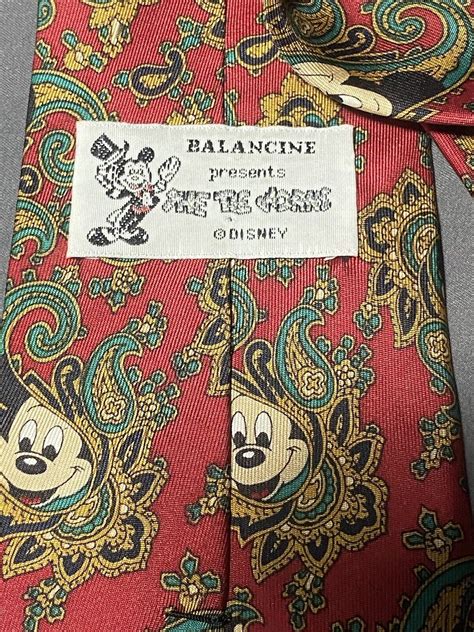 Balancine Inc The Tie Works Vintage Paisley Mickey Mouse Tie Made In