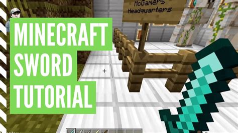 How To Make A Sword In Minecraft Youtube