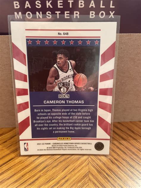 Panini Chronicles Hometown Heroes Cameron Thomas Rc Rookie