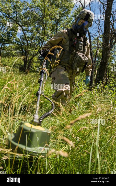 U S Army Staff Sgt Michael Aldrich 46th Chemical Company Scans The