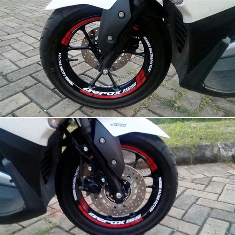 Jual Stiker Velg Sticker Motor Decal Aerox 155 Yamaha Racing Factory 14