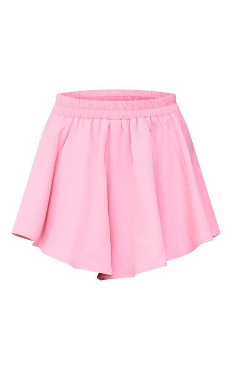 Candy Pink Woven Floaty Shorts Co Ords Prettylittlething Usa