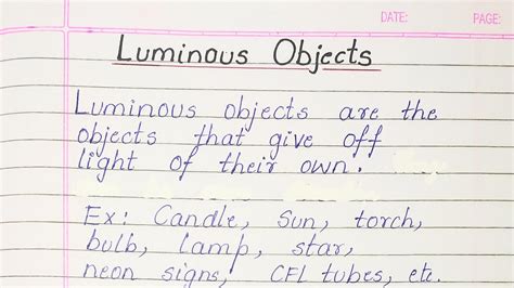 Luminous Objects And Non Luminous Objects Youtube