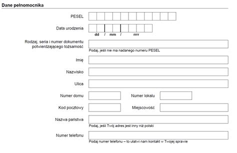 ZUS PEL przykład wypełnienia druku o pełnomocnictwo w ZUS ifirma pl