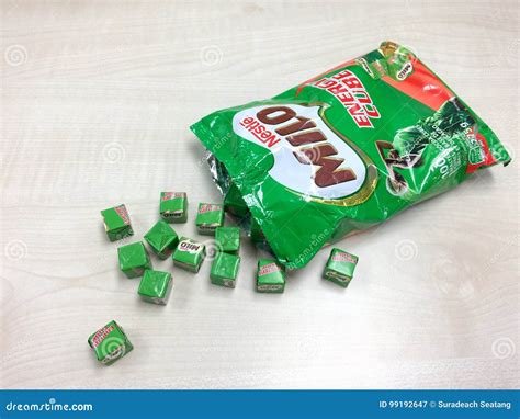 Many Tiny Cubes of Nestle Milo Energy Cube Editorial Photography - Image of illustrative ...