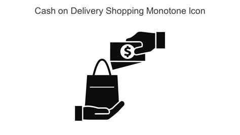 Cash On Delivery Shopping Monotone Icon In Powerpoint Pptx Png And