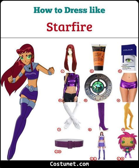 Teen Titan Starfire Costume For Cosplay Halloween Starfire