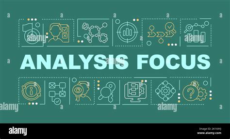 Analysis Focus Word Concepts Dark Green Banner Stock Vector Image Art