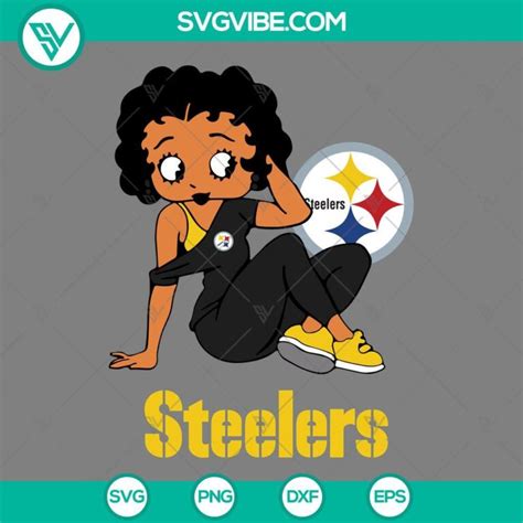 Betty Boop Pittsburgh Steelers Football Svg Files Png Dxf Eps Files