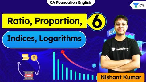 L Ratio Proportion Indices Logarithms Ca Foundation Nishant