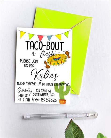 Taco Party Invitation Template