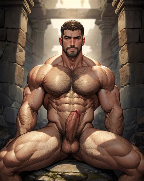 Bara Ai Hunks On Twitter Gay Aiart Gayaiart Himbo Hardon Cock