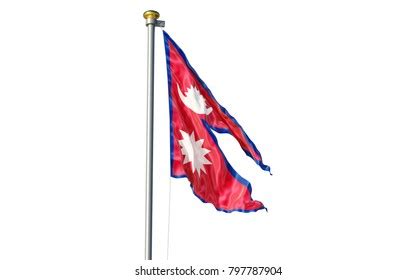 Nepal Flag Isolated 3d Nepal Flag Stock Illustration 797787904