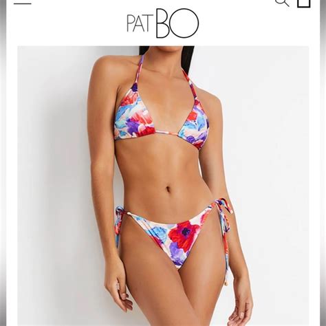 Patbo Swim Patbo Violet String Bikini In Cherry Print Nwt Poshmark