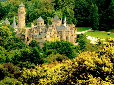 Free Images : tree, building, chateau, wall, monument, autumn, garden ...