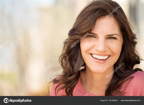 Beautiful Mature Woman Smiling Stock Photo Pixelheadphoto 183198548