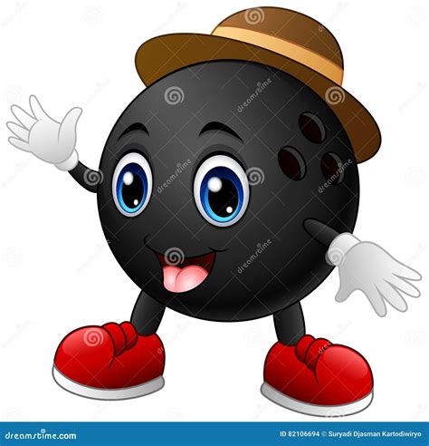 Bowling Ball Cartoon Character Stock Vector Illustration Of Emoticon