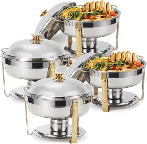 Amazon Honhpd Golden Chafing Dish Buffet Set Qt Stainless Steel