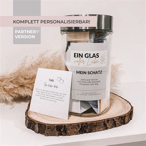 Glas Voll Liebe Tage Gr Nde Warum Ich Dich Liebe Etsy De