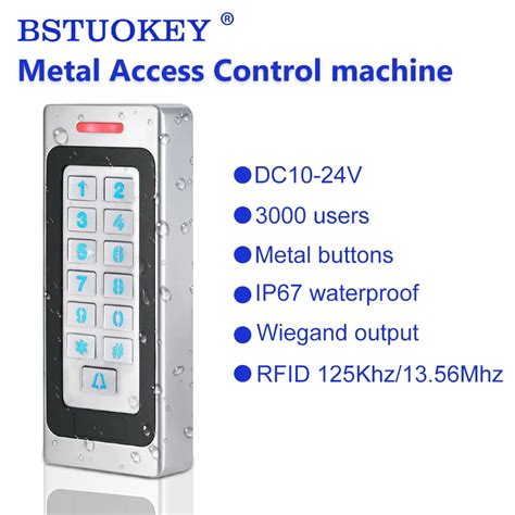 3000 Users Metal Zinc Alloy RFID Access Control Digicode Keypad IP67