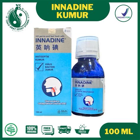 Jual Innadine Gargle And Antiseptic Mouthwash Ml Antiseptik Kumur