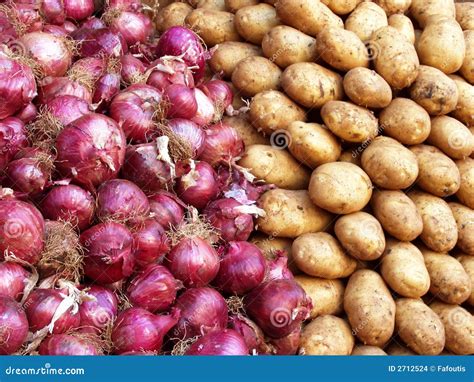 Onions And Potatoes Stock Photo Image Of Pile Round 2712524