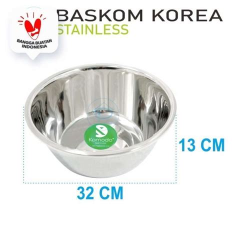 Promo Baskom Stainless Steel Tebal Cm Merek Komodo Korea Murah