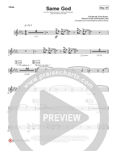 Same God Choral Anthem Satb Oboe Sheet Music Pdf Signature Sessions