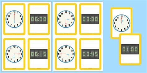 Analogue Digital Clocks Matching Cards (teacher made)