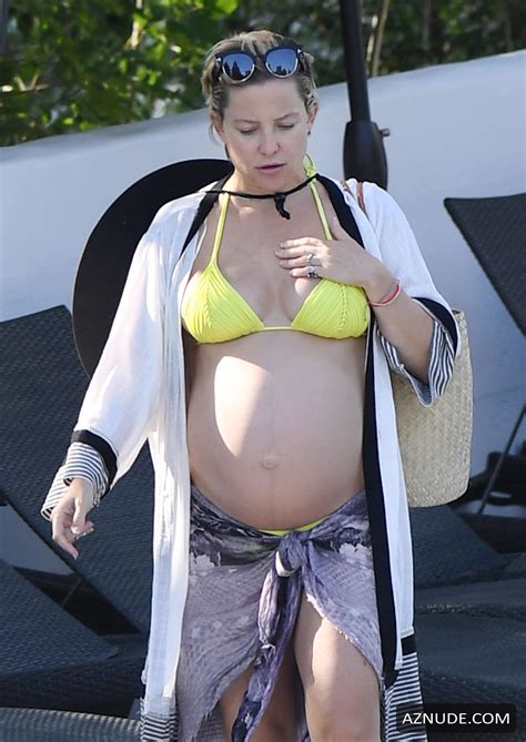 Kate Hudson Sexy In A Neon Yellow Two Piece Bikini With Danny Fujikawa At Ojai Valley Inn Spa