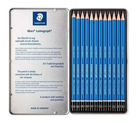 Paquete 12 Lápices Grafito Dibujo Staedtler Mars Lumograph MercadoLibre