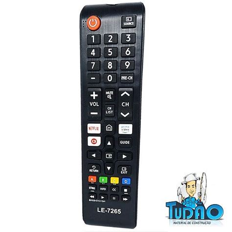 Controle Tv Samsung Smart Netflix Prime Gplay K Le Tud O Da