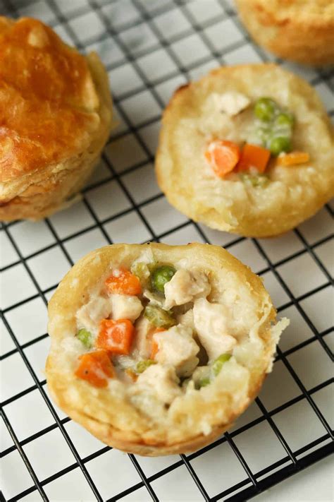 Mini Puff Pastry Chicken Pot Pie In Muffin Tin