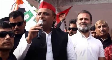 Samajwadi Party Chief Akhilesh Joins Rahul Led Bhara