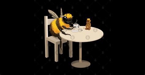 Bee Drinking Tea Bees Sticker Teepublic