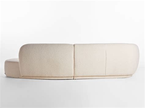 SWELL | Sofa with chaise longue 3 seater curved fabric sofa with chaise longue By grado design ...