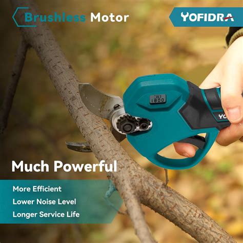 Cheap Yofidra 30mm Brushless Electric Pruning Shears 2 Gears Cordless