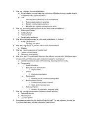 Csd Exam Pdf What Are The Goals Of Aural Rehabilitation A