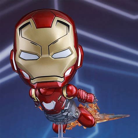 Hot Toys Spider Man Iron Man Mark Cosbaby S Bobble Head Collectible Set